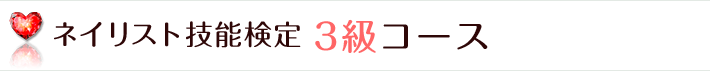 ネイリスト技能検定3級コース